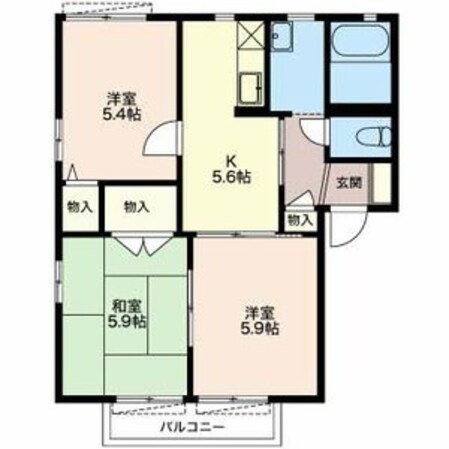 阿漕駅 徒歩23分 2階の物件間取画像